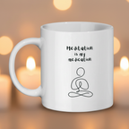 Meditation mug black – close-up mindful lifestyle shot